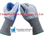 HPPE 10G knitted Liner With Latex Dipped Palm Coated En388 Anti-cut Non-slip