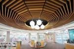 Metal Acoustic Ceiling Tiles Woodgrain Aluminium Composite Sound Proof