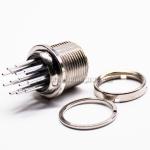 IP55 Aviation Plug Socket Connector, Screw Lock 5 Pin Male Connector