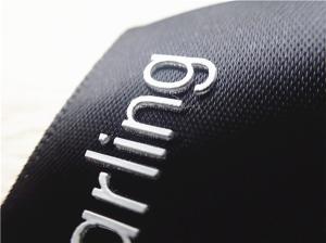 Wholesale Smooth Black Ribbon Silicone Screen Printing Label Thick Plate White 3D Logo from china suppliers