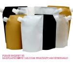 Custom Printed Logo Drink Spout Pouch Plastic Foldable Food Grade Stand Up