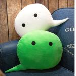 Cute Plush Toy Pillow White / Green Color Eco Friendly Message Shape