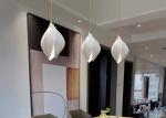 Ceramic Porcelain White Flower Decorative Chandelier Wedding Pendant Lamp For