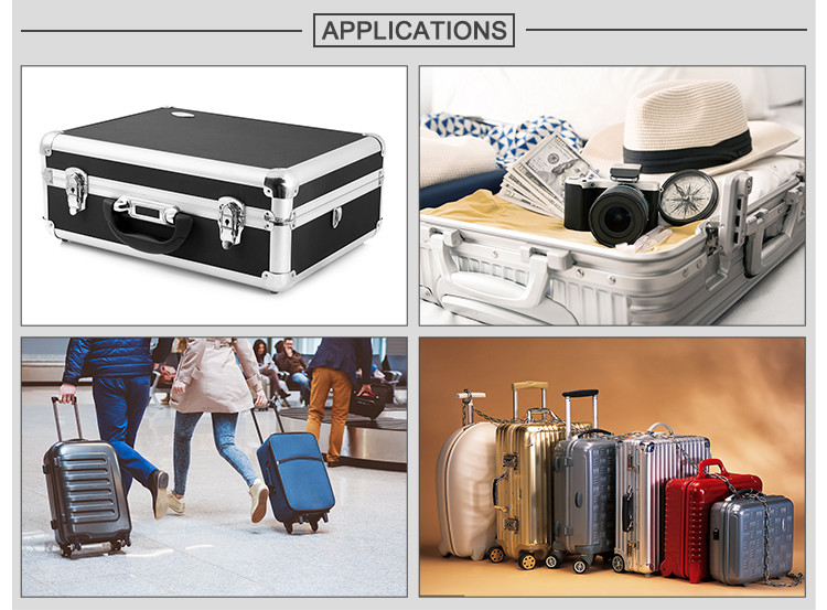 Silver Anodized Aluminum U Channel Suitcase Profiles 4 - 6m Customized Length