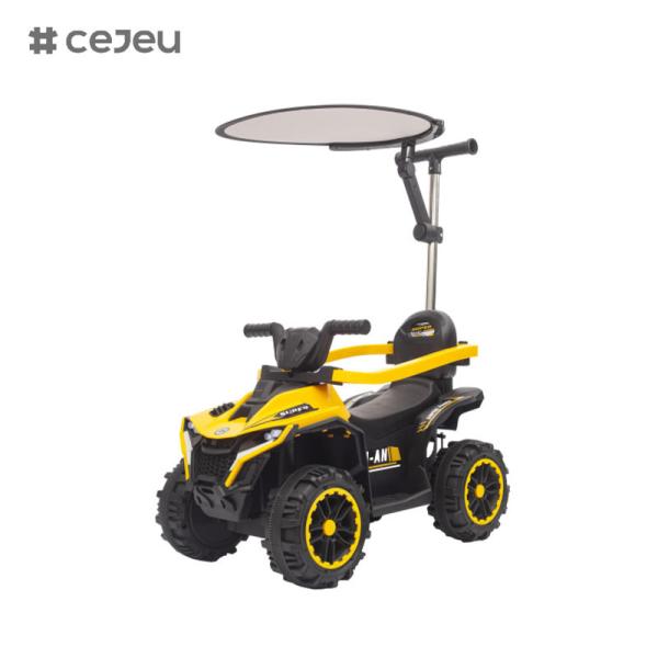 FRY-868-1 Push Handle Kids Ride On Car With Canopy,Safety Guard,Early Education,Kids ATV,Electric Kids Ride On Car