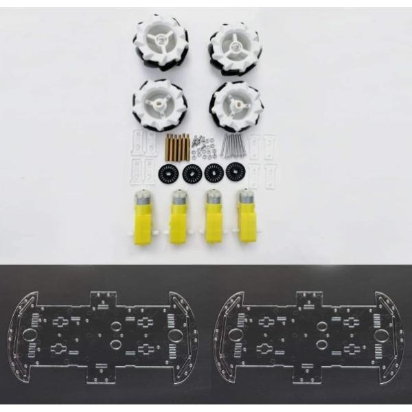 Wholesale 65mm Plastic Omnidirectional Wheels Robot With TT Motor Coupling from china suppliers