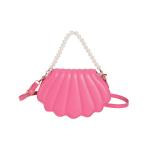 Custom Logo Avaliable Shell Shape Woman Handbag with Pearl Chain and Fashion