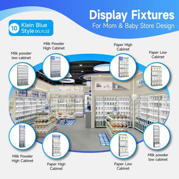 10-KLYLS Maternity And Baby Shop Display With Klein Blue Style
