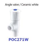 Kitchen Ceramic White Chrome Plated Plastic Angle Valve