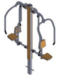 outdoor fitness equipments WPC materials based chest press-LK-Z03