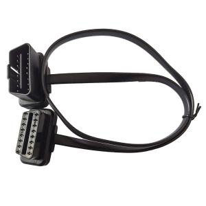 Wholesale Flat 100cm OBD2 OBD Extender Cable Male To Female For Automotive Industries from china suppliers