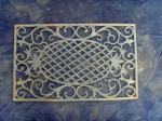Antique Outdoor Decorative Cast Iron Doormat Rectangle Shape With Openwork