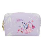 PU Material Cosmetic Toiletry Bag Zip Up Makeup Bag Nordic Simplicity