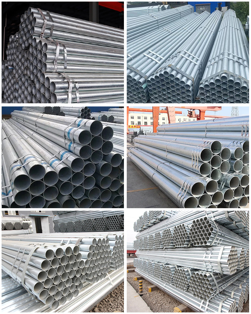 ST082 ERW Galvanized Steel Pipe 2 Inch 3 Inch Punching 8m Length Or Customized