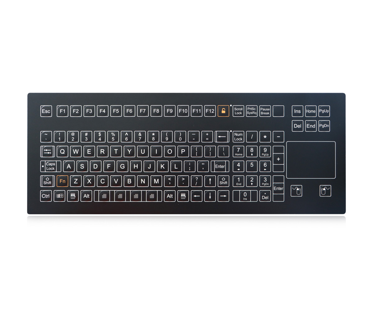 108 Keys IP65 Membrane Keyboard Manufacturer With OMRON Key Technology Chemical And Liquid Resistant