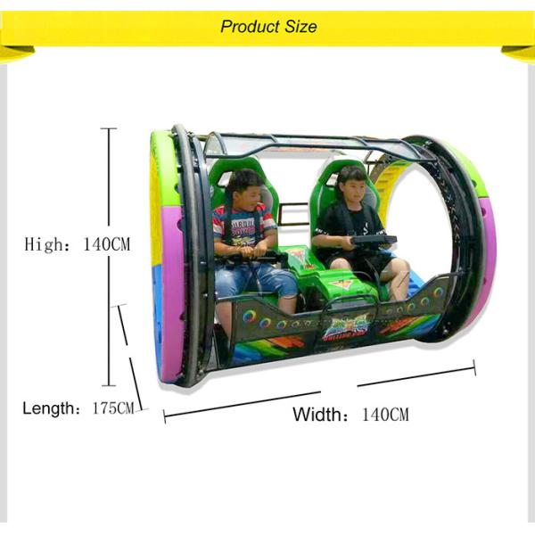 48V / 20A Rolling Car Game Machine With Seats In Playground And Amusement Center