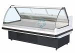 Painted Steel Butcher Meat Display Fridge Air Cooling 220V