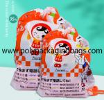 Cartoon 0.06mm PE Drawstring Shoulder Bag For Outing