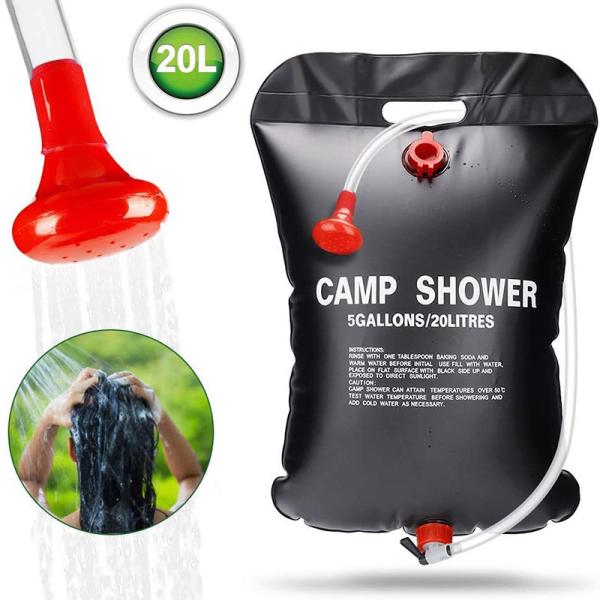 20L Outdoor PVC Traveling Beach Camping Solar Shower Portable Heated Water Bag