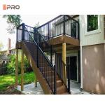 Black Outdoor Aluminum Balustrade Exterior Handrails SONCAP standard