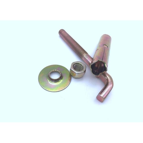 Expansion Sleeve Anchor Half Threaded Open Shield Hooks For Water Heaters Yellow Zinc Color