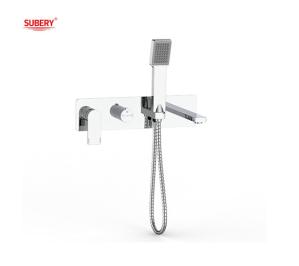 Wholesale Modern Wall Mounted Bathroom Shower Mixer Taps Chrome Brass Single Lever from china suppliers