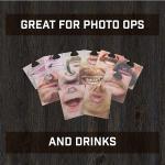 Gentleman Club Face Double Sided Custom Drink Coasters Hilarious