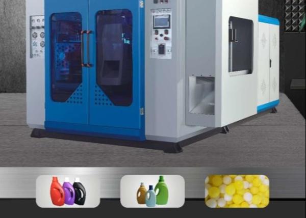 Detergent Bottle Extrusion Blow Molding Machine 3 Head , 5l Bottle Water Blowing