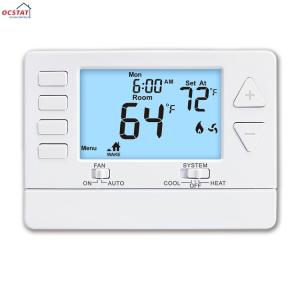 Wholesale Riseem 24V LCD Digital 1 Heat 1 Cool Wired Room Home Thermostat for Air Conditioner OEM from china suppliers