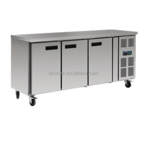 Wholesale Stainless Steel Commercial Restaurant Salad Bar Fridge Kitchen Worktop Under Counter Refrigerator from china suppliers