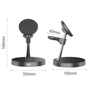 Wholesale Abs Zinc Alloy 4 In 1 Fast Magnetic Wireless Charging Station With Night Lamp 2w from china suppliers