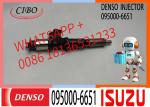 Diesel Common Rail Fuel Injector 095000-6651 8-98030550-1 For ISUZU GIGA 6WF1