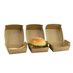 Customized Cowhide Cardboard Box Hamburger Box Accepting Custom Orders for Logo