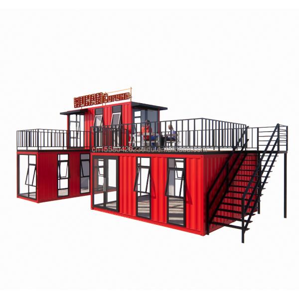 50/75/100mm Wave Sandwich Panel Container for Custom Hotel Made Bar Cafe Restaurant Store Shipping Container Coffee Shop