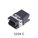 Black Color MPO Fiber Optic Adapter 12C / 24C / 36 C Easy Operating