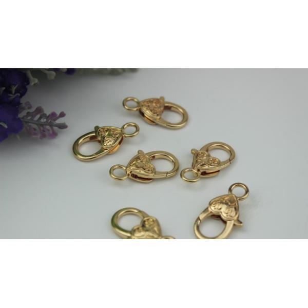 Gold zinc alloy bag hardware mini 5 mm lanyard snap hook suitable for metal chains