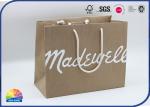 Matte White Logo Kraft Paper Bag Silk Screen Print Large Bag for Apparel with