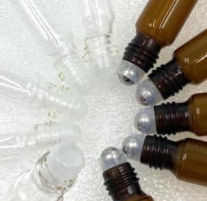 Wholesale Refillable Glass Rollerball Perfume Bottles 3ml 4ml 5ml Clear Transparent from china suppliers