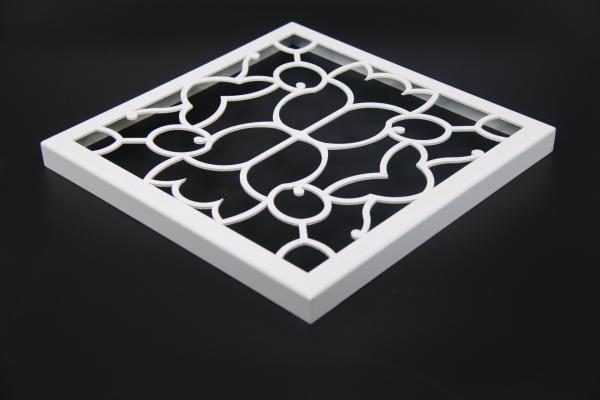 High Strength Sculpted Aluminum Veneer Matte White Perforated Aluminum Panels