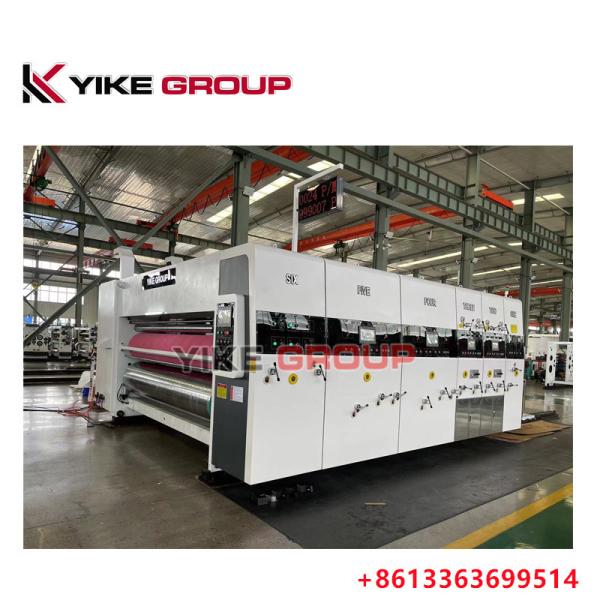YIKE GROUP lead edge feeder 1200X2400MM 4 Color Flexo Printing Slotting Die