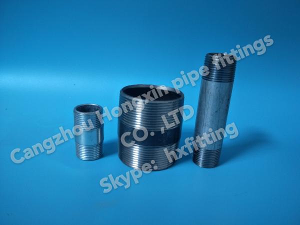 DIN EN 10226-1 1/4-12 inch hot galvanized barrel nipples double end with male