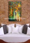 Handmade knife art painting on Canvas Colourful Night View for Wall Decoration