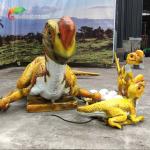 Amusement Park Life Size Robotic Dinosaur Animatronic Oviraptor