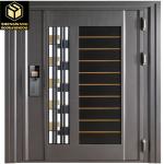 Black Powder Door stainless steel entry door Heat Transfer Print 2.0mm solid