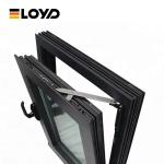 Black Aluminium Tilt And Turn Window Slimline Sound Insulation OEM