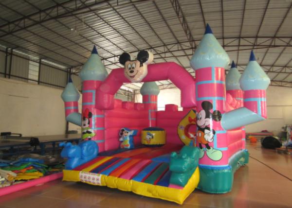Mickey Mouse Kids Inflatable Bounce House 4.5 X 5 X 3.5m For 3 - 15 years Old