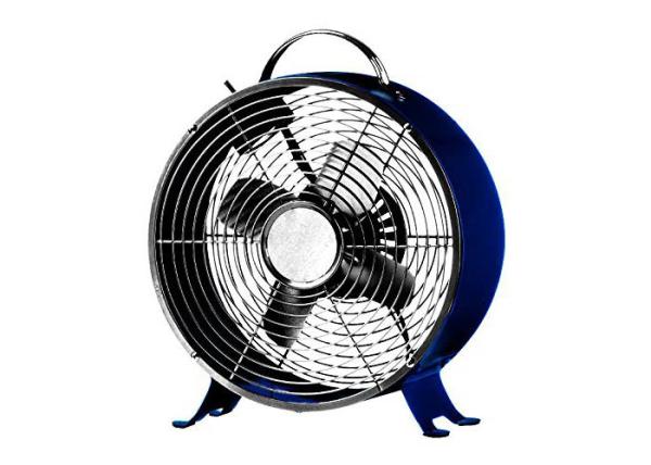 Portable 23cm Blue Retro Desk Fan Air Circulator For Personal Office EMC ROHS