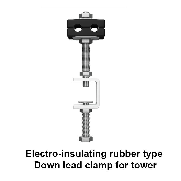Hot Dip Galvanized Flat Iron Down Lead Clamp for Tower Used Conductor Clamp of Cable