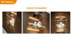 A2107 LED Glass Clip Light 300-2700 length x9.7 width x15mm height Aluminum PC