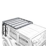 Custom Logo JL Removable Top Basket Jeep JK 2 Door Roof Rack Black JKU Ladder